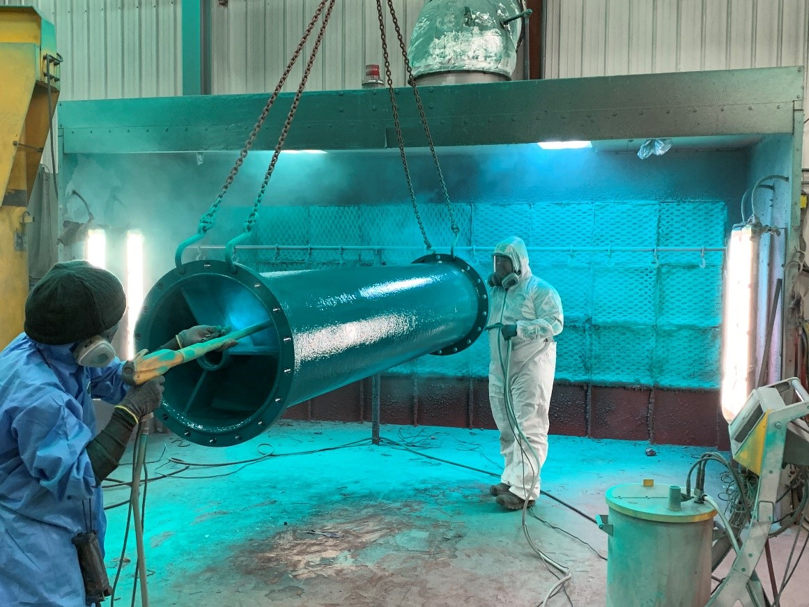 Fusion-Bonded-Epoxy Coating on a Pipe